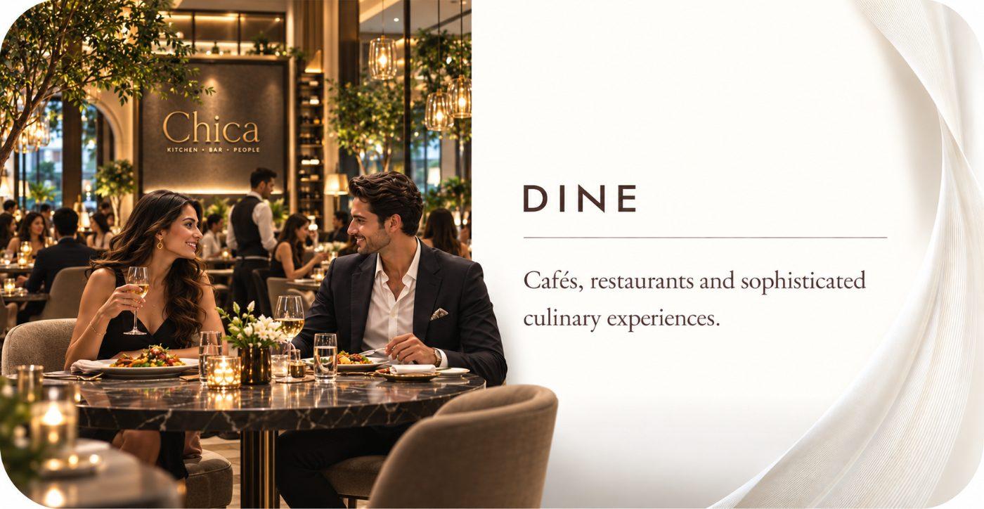 Dine — cafés and restaurants
