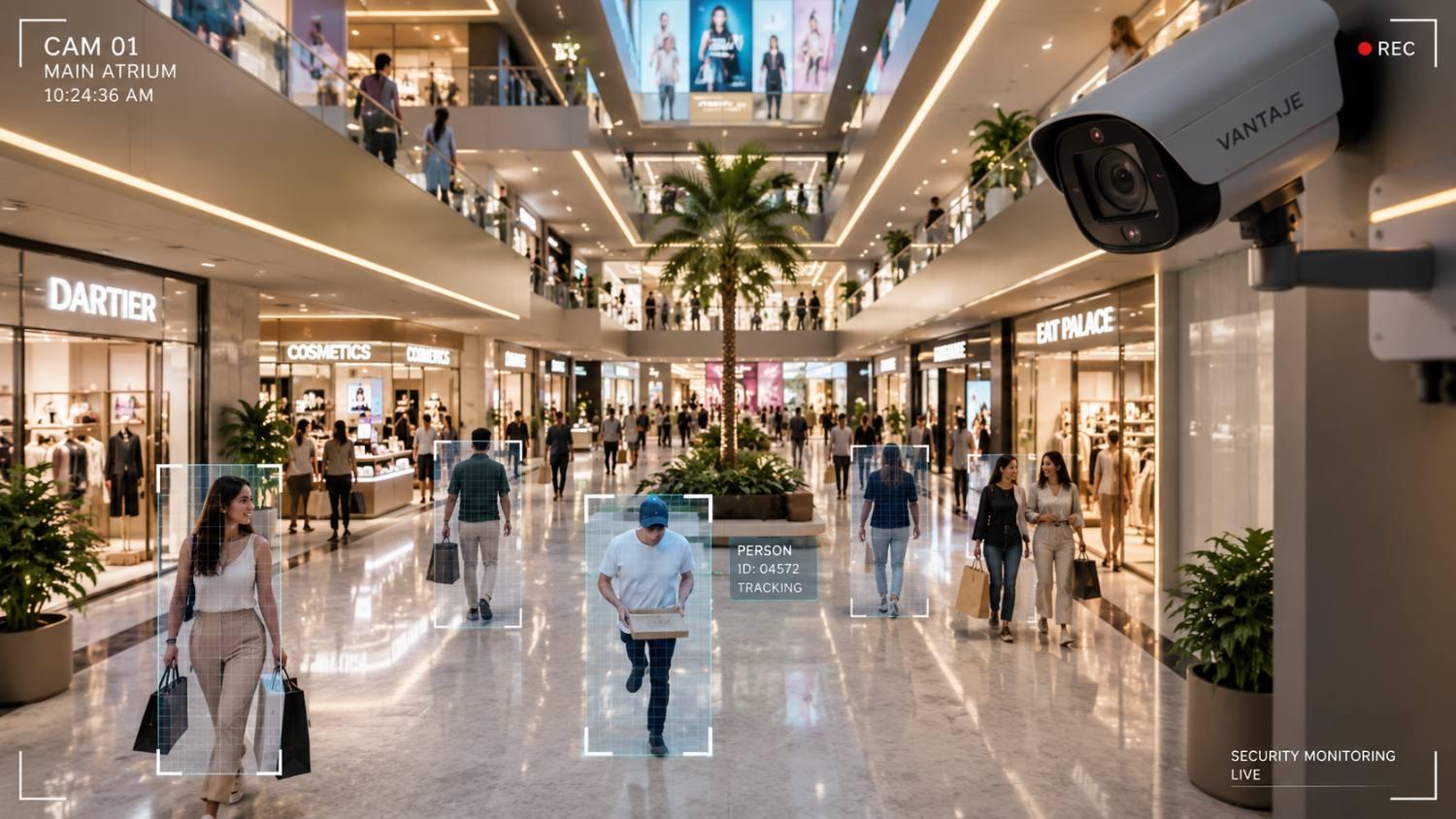 Live security monitoring across the Vantaje atrium